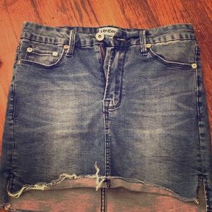 Cute blue jean skirt!